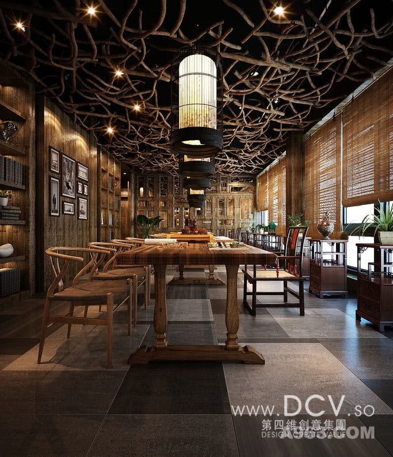 王咏设计-西安泾阳德林茶秀会所主题餐厅室内设计