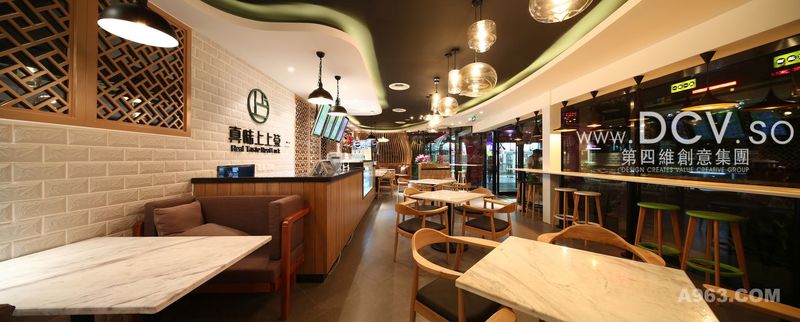 DCV公司-西安真味上上签新中式特色主题餐厅空间设计