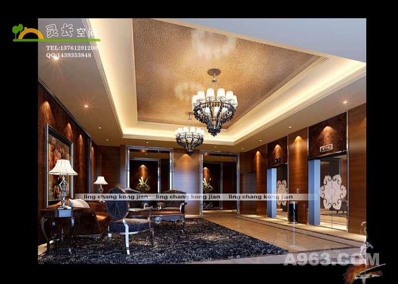 电梯间
用纯净、淡雅、明快的米黄色调作背景，衬托高品位的家具、灯具及艺术品陈设，结合突出的立体感与节奏感，烘托出酒店高雅的文化氛围，这成为贯穿酒店各区域设计的基本准则。
