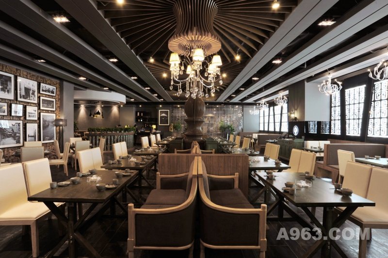 主题餐厅设计作品：道地川菜----锦庐餐厅财富中心店