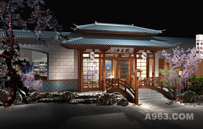 日式餐馆门面设计
本方案根据日本人的生活习惯及爱好和日本人一向遵从传统自然法则的美德而设计的餐馆门面。