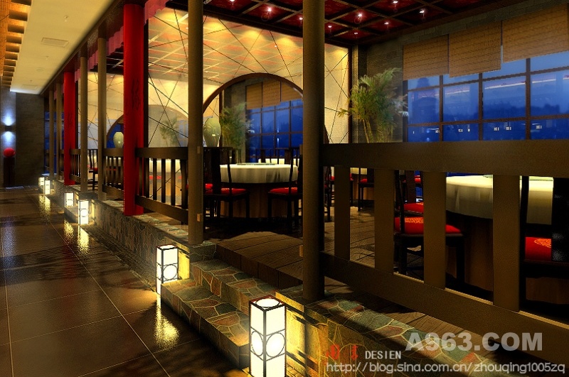 酒店设计师--周青设计作品-中餐厅
如同坐在亭里,用餐时还可以尽情享受着窗外美景.