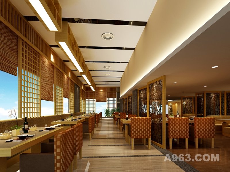 杭州稻菊日式料理餐厅室内设计效果图