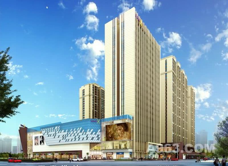 创意城市综合体设计效果图：天霸设计的惠州汇港城商业街效果图