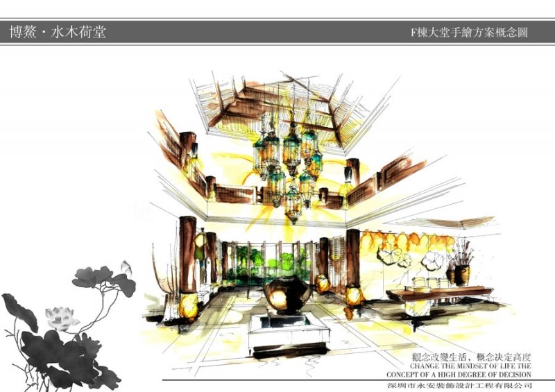 博鳌 · 水木荷堂-别墅豪宅-东南亚风格手绘案例欣赏