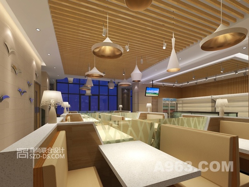 餐厅一楼设计
深圳源生态餐厅室内装修设计效果图赏析