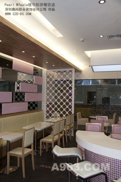 连锁甜品店设计_台湾Pearl Waffle甜品店装潢设计