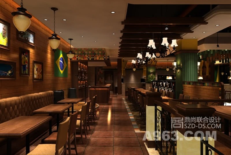 圣多斯西餐厅设计效果图4
深圳盐田圣多斯西餐厅室内装饰设计赏析