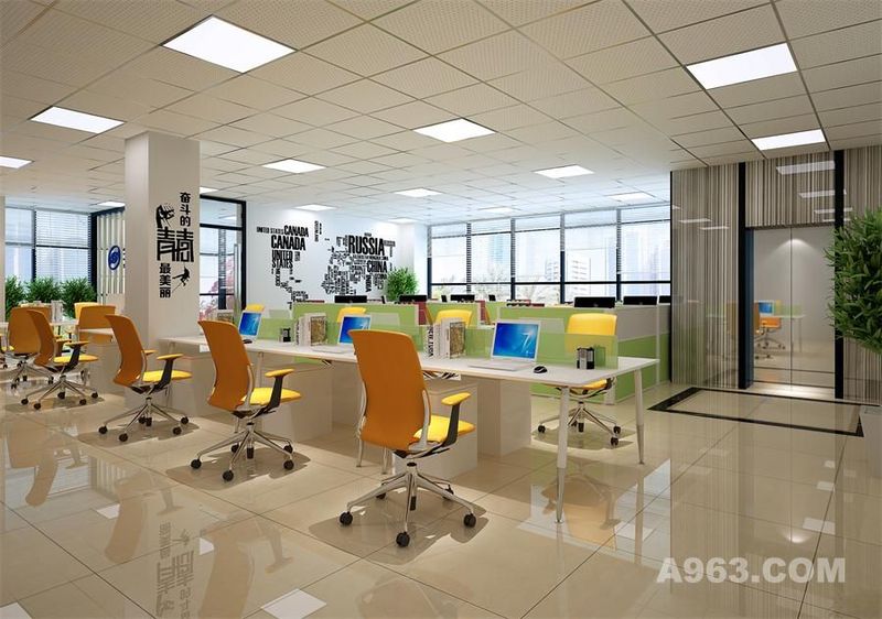 现代化，效率化是办公室设计的要点所在，在设计中，设计师罗和玲并没有在办公室装饰上下太多的功夫，更多是将注意力放在如何更好优化空间结构方面。整个空间更多的以白色为主，配合上良好的采光环境以及灯光设计，打造出一个亮堂的空间环境，使得职员有更好的心态来进行工作。
