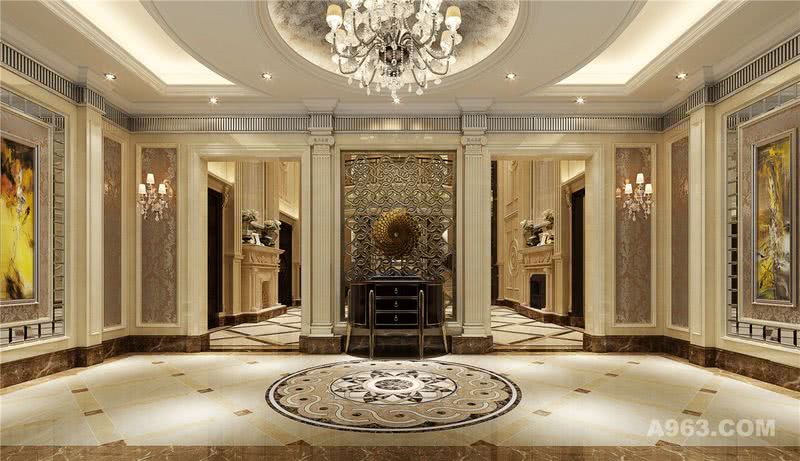 奢华别墅欧式古典风格设计方案展示，腾龙别墅设计师刘真桢作品，欢迎品鉴！