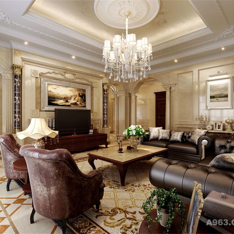 中星红庐奢华别墅欧式古典风格设计方案
