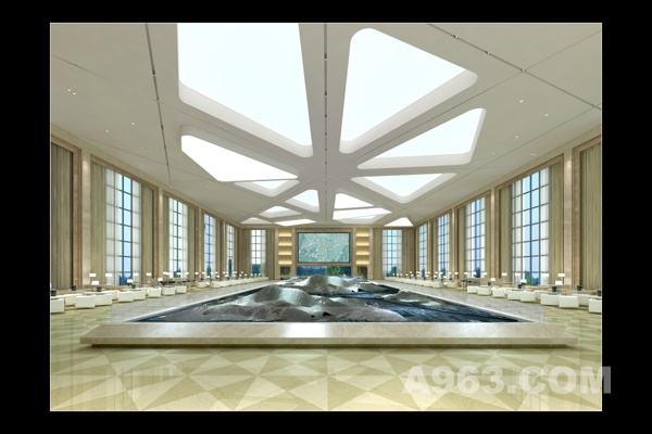 销售大厅
现代
钻石为造型衍生相对对称中心设计