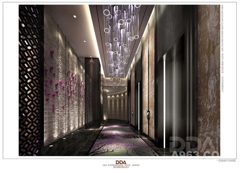 山西晋城国贸基斯顿酒店设计——电梯厅
