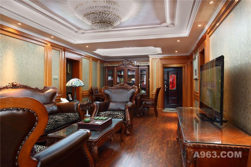 九城湖滨公寓户型装修美式风格完工实景展示，上海腾龙别墅设计