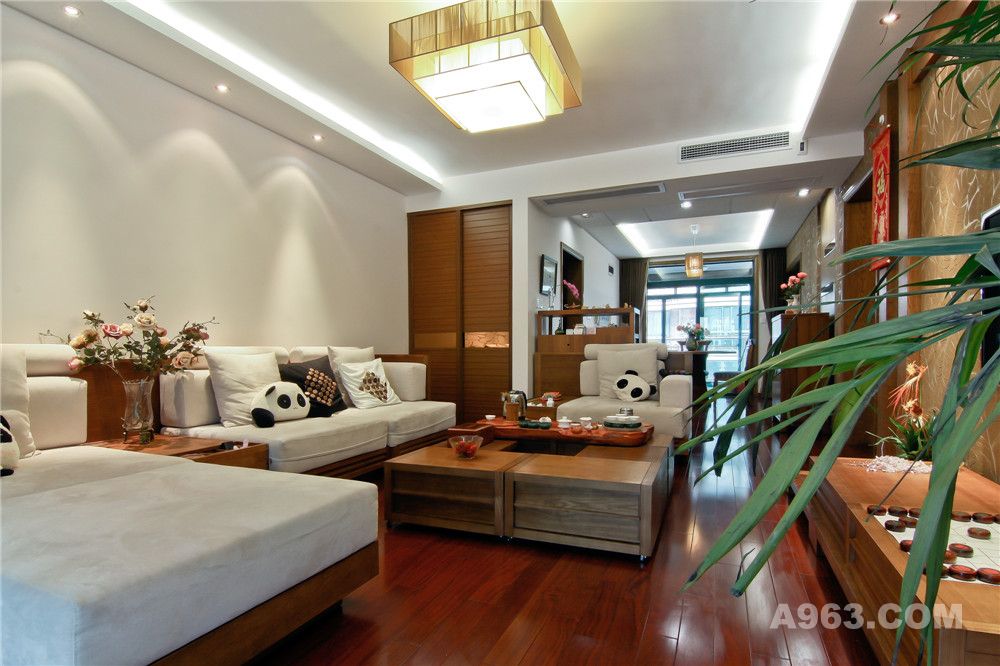 博文家园公寓户型装修现代风格完工案例实景展示，上海腾龙别墅设计！