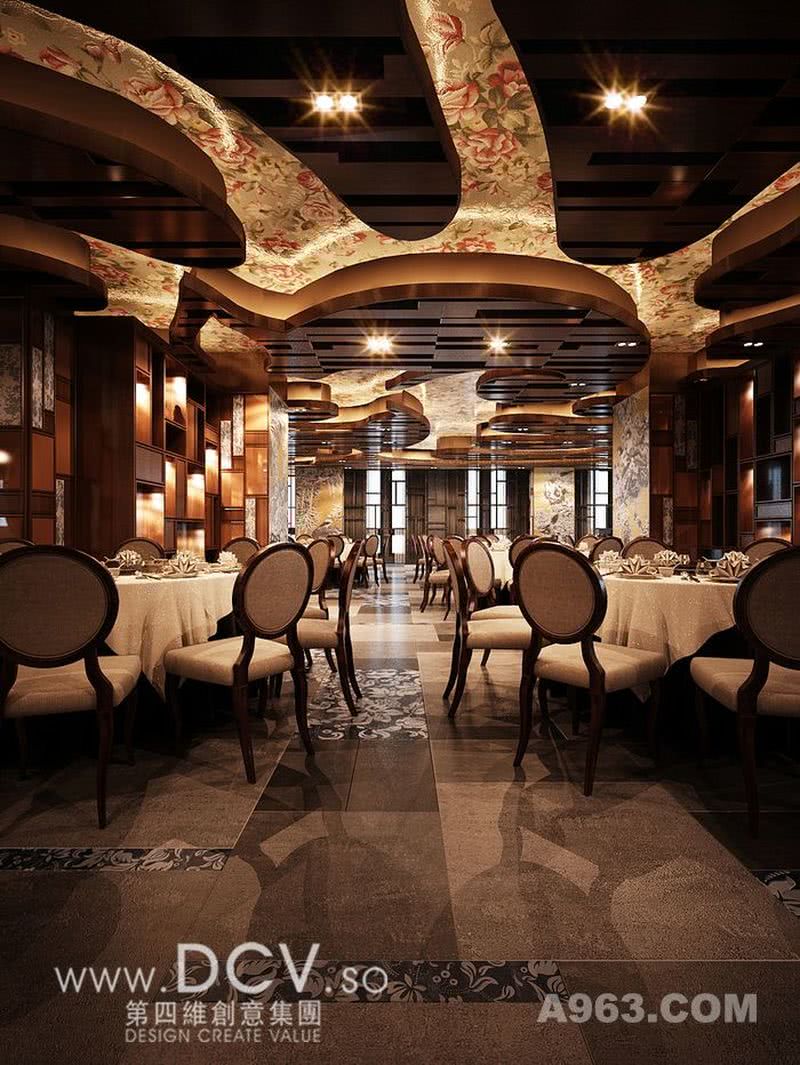 西安最普通的青花主题餐厅设计-太子轩（科技路杰座广场）