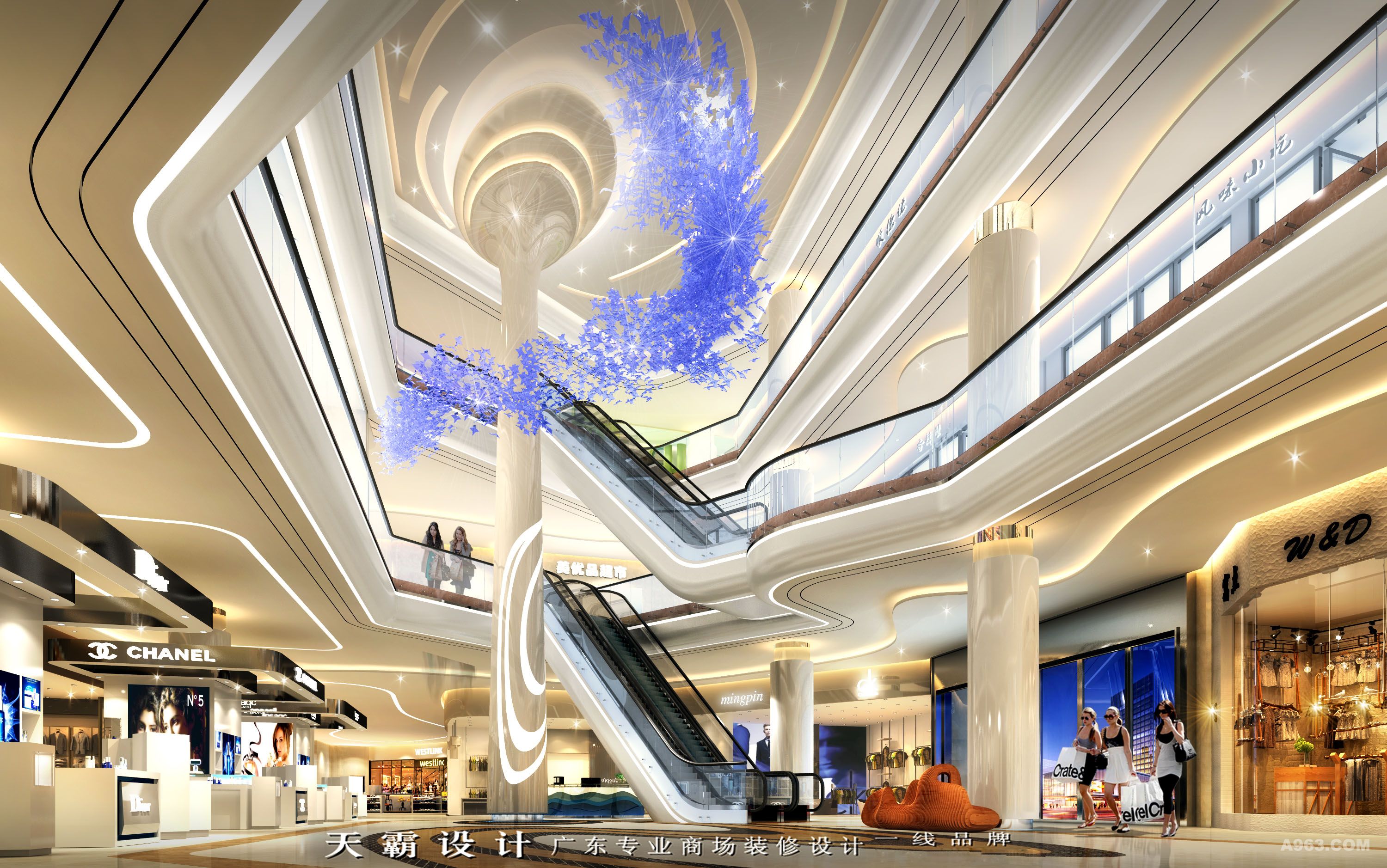 创意购物中心设计效果图精彩分享-天霸设计作品