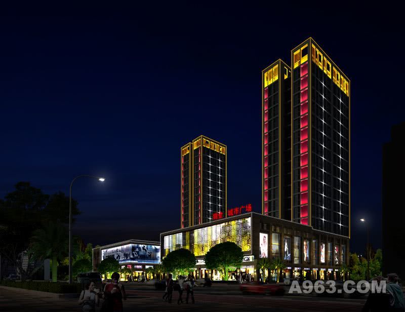 柳州锦业城市广场照明设计