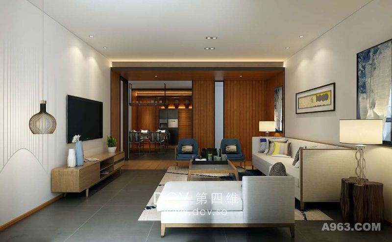 西安禅意新中式别墅室内设计-大华公园世家样板间