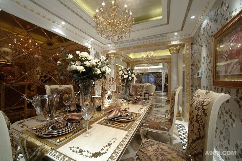 别墅装修欧式古典风格设计方案展示，上海腾龙别墅设计师任云龙作品，欢迎品鉴
