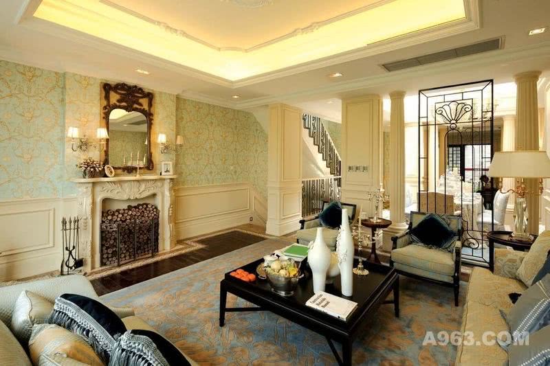 别墅装修欧式风格完工实景展示，上海腾龙别墅设计！