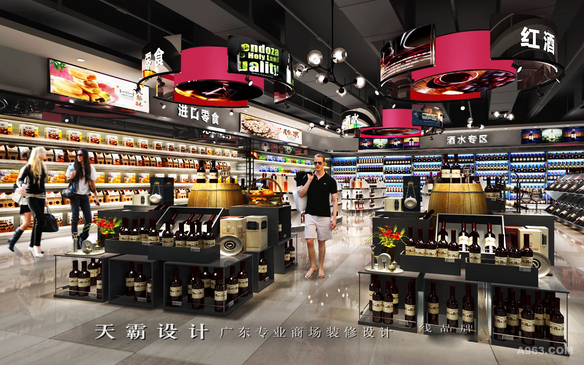 视觉效果良好的购物中心装修设计效果图欣赏-广东天霸设计作品