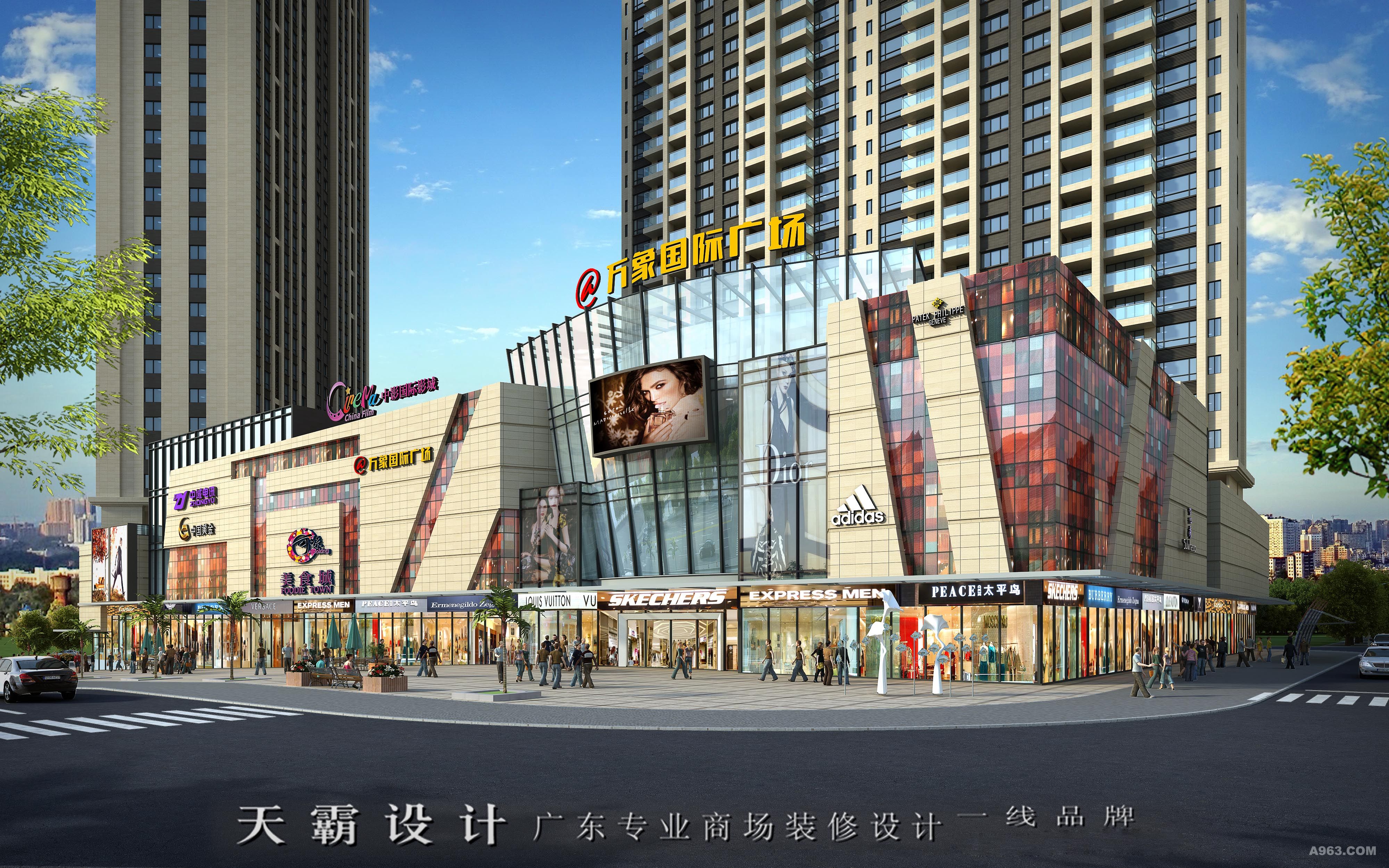视觉效果良好的购物中心装修设计效果图欣赏-广东天霸设计作品