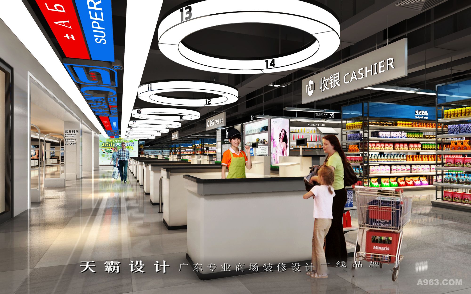 长沙世纪华联购物中心设计效果图装修设计效果图欣赏-天霸设计作品