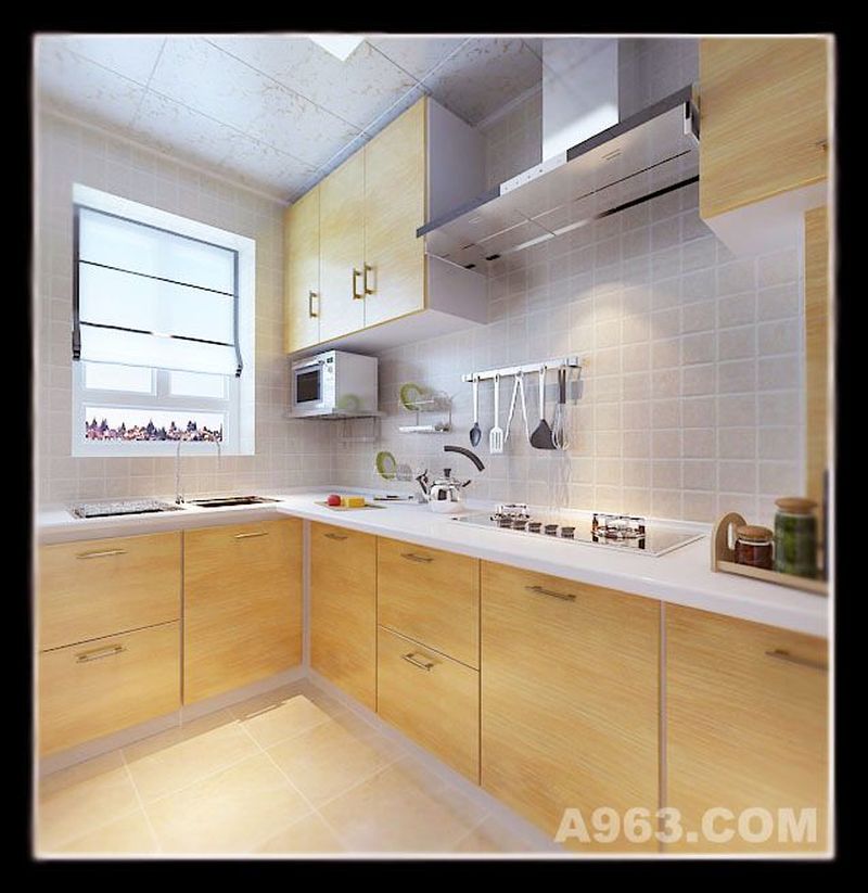 石家庄实创装饰【宏达明尚】现代简约两居室-厨房装修效果图
