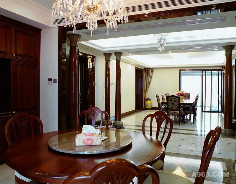 别墅装修中式风格完工实景展示，上海腾龙别墅设计