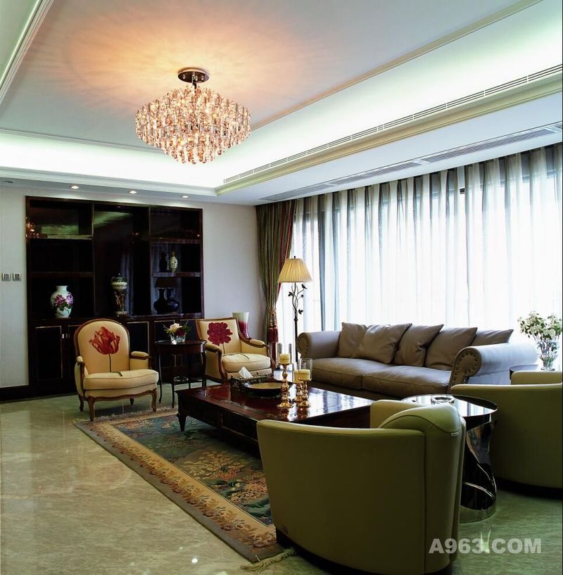 别墅装修中式风格完工实景展示，上海腾龙别墅设计