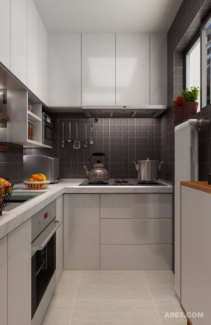 设计后的厨房简洁大方，空间占用小