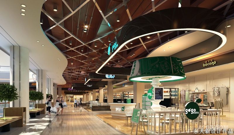甘肃最新商业空间装修设计效果图案例：甘南羚城佳美广场