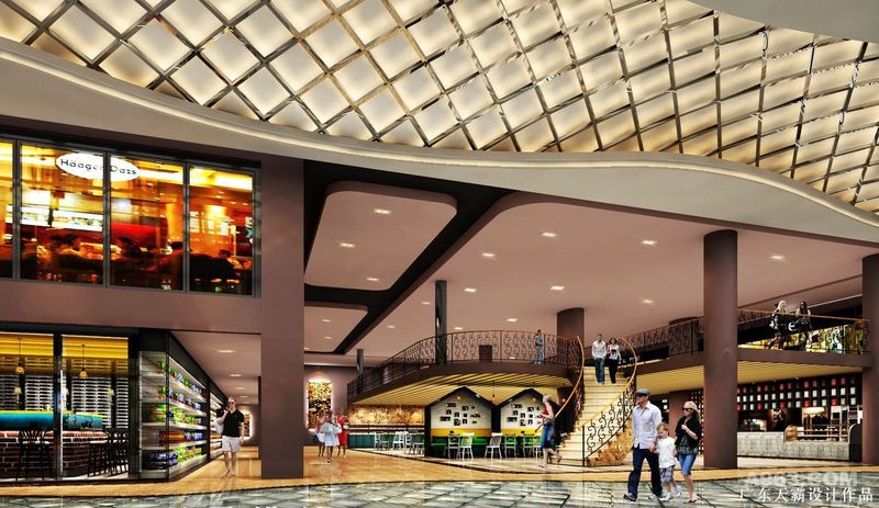 甘肃最新商业空间装修设计效果图案例：甘南羚城佳美广场