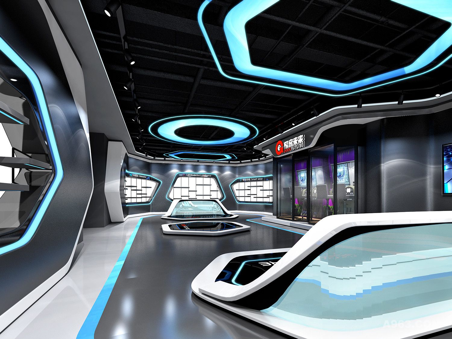 极客未来智能体验店3.0版展厅设计，北京望京SOHO总部