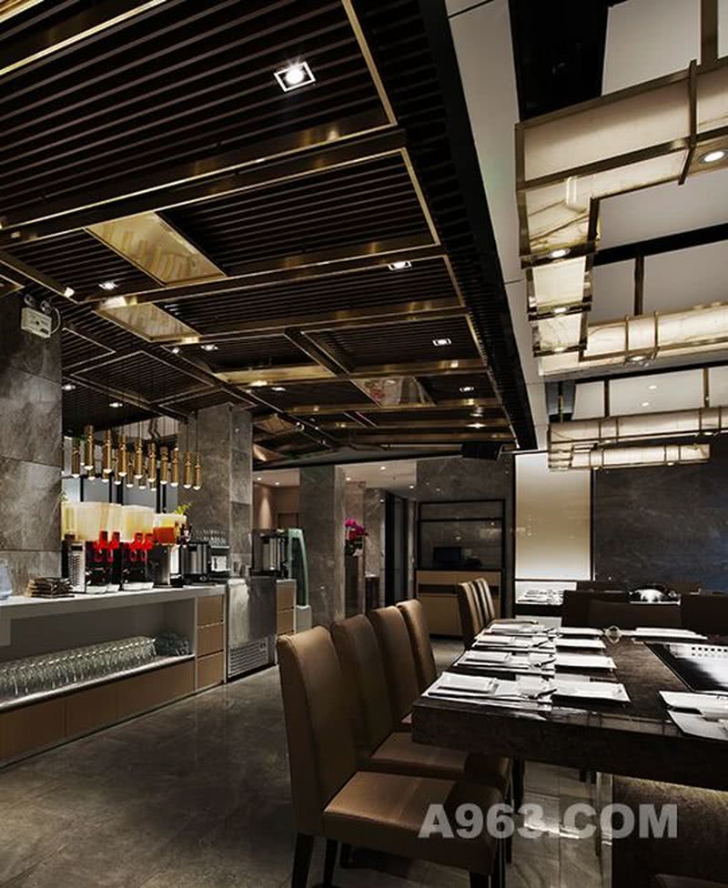 武汉大渔铁板烧餐厅|摇曳在铁板上的火焰-朗昇设计
