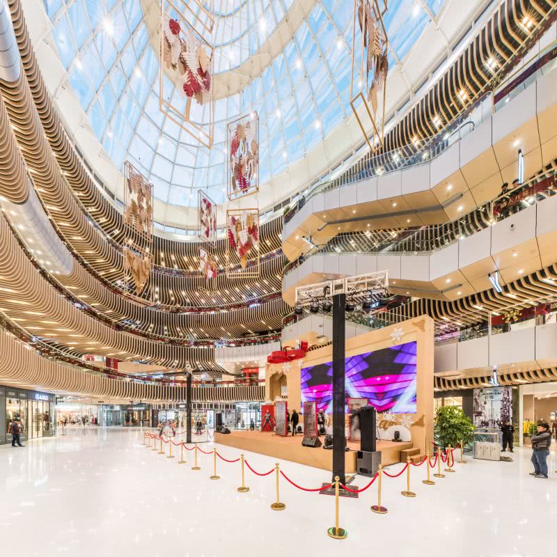 北京丰台万达广场购物中心步行街公共空间室内设计