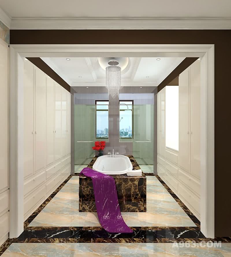远洋傲北别墅创视界装饰设计之洗手间设计