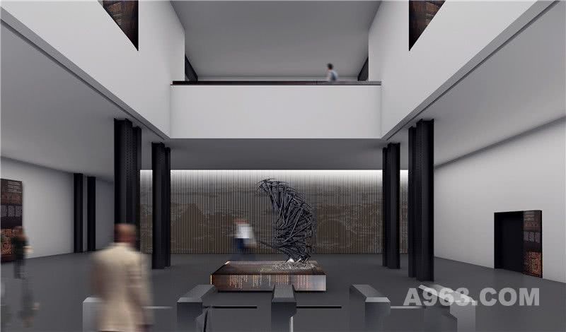 华侨博物馆设计首层大堂效果图