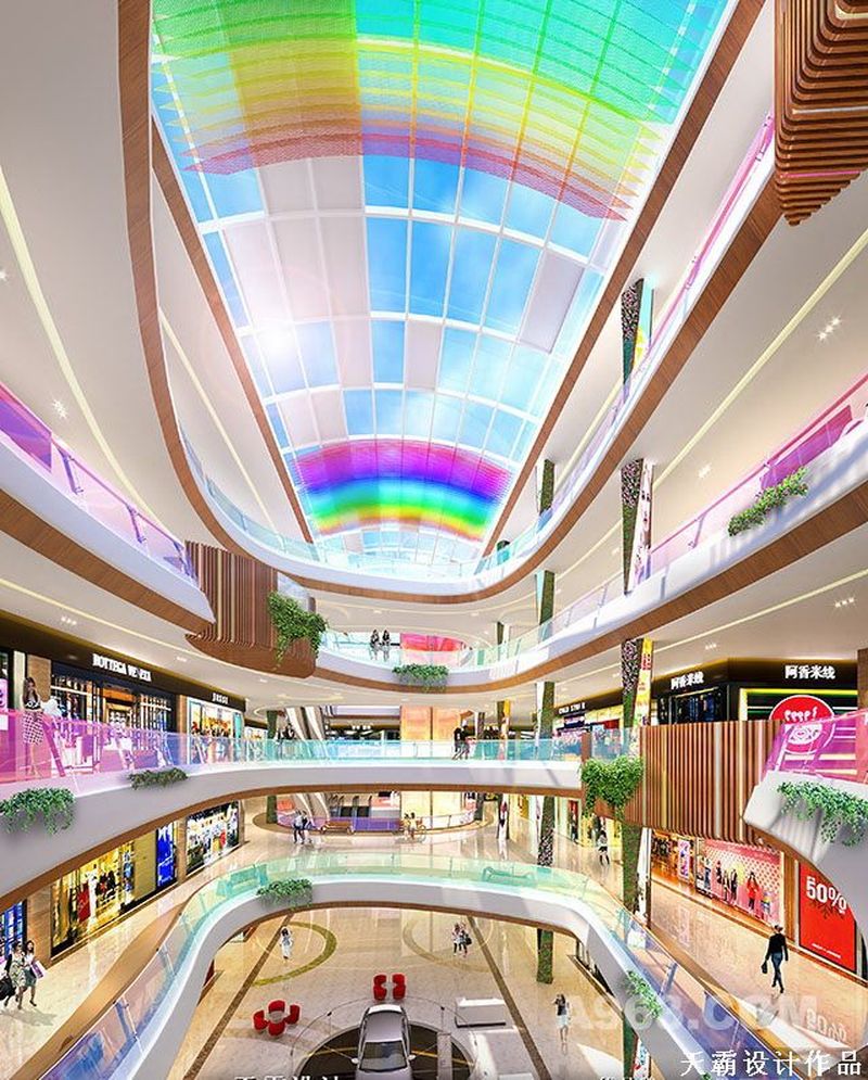 哈尔滨彩虹城商业空间设计效果图独特主题闪耀全城