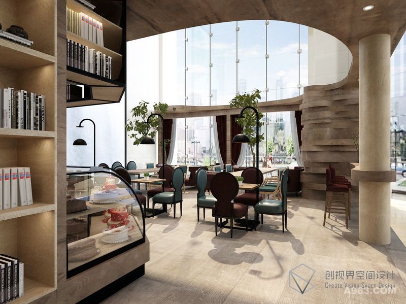 北京创视界装饰设计光大银行咖啡厅设计