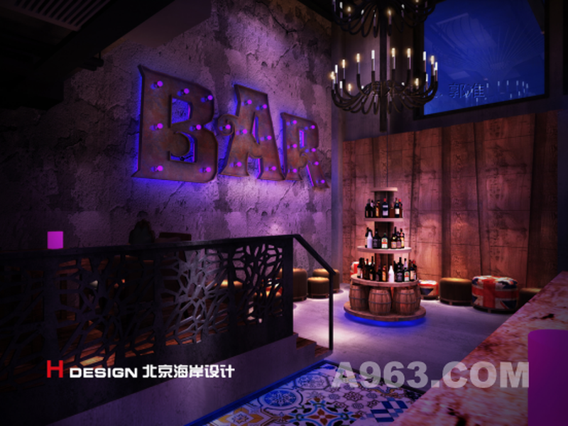 哈尔滨烧烤酒吧,室内设计，北京海岸设计。