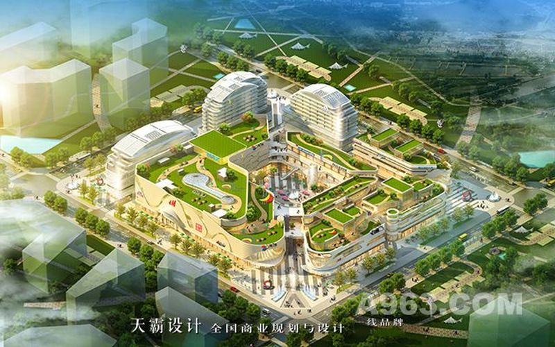 效果精美的郑州城市综合体设计效果图案例：新一城