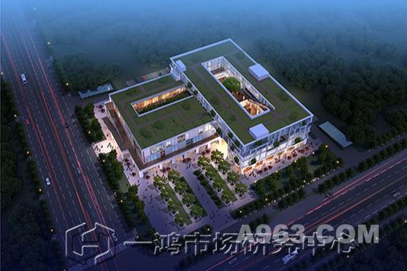 山东临沂农贸市场建筑设计鸟瞰图— 一鸿市场研究中心