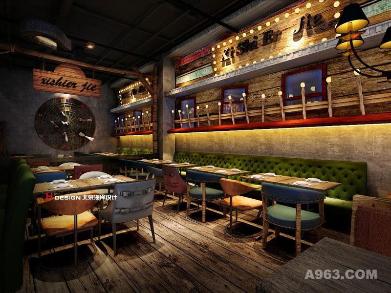 北京西十二街西餐厅设计室内设计案例——北京海岸设计出品效果展示3