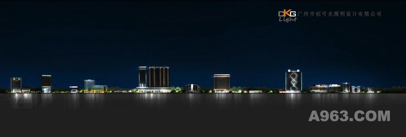 江西省洪城路广场夜景灯规划设计,道路建筑规划，城市设计规划，城市亮化设计，景观照明设计