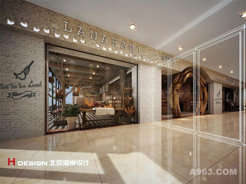 拉那巴米鄞州万达店咖啡馆设计室内设计案例—北京海岸出品—效果展示2