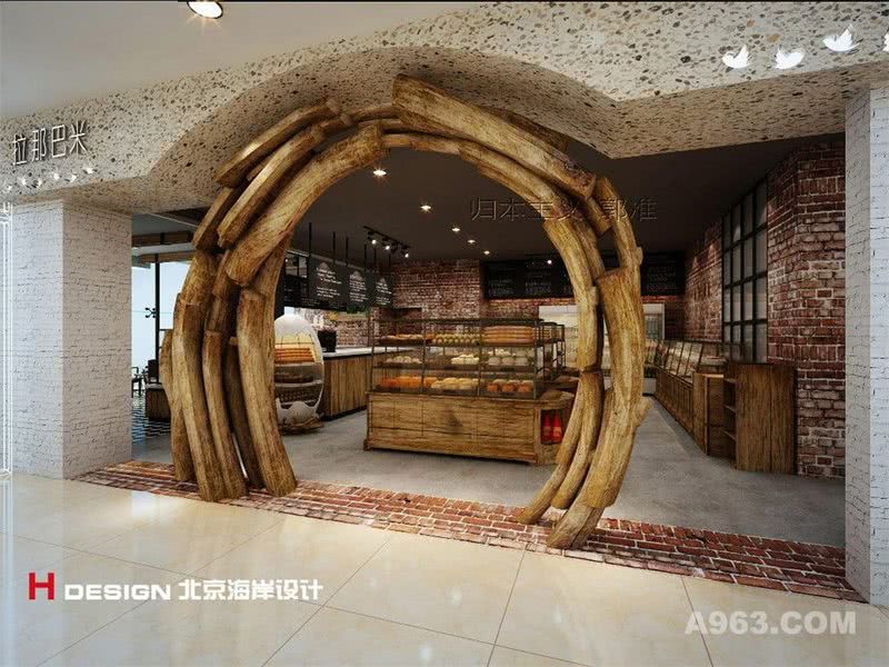 拉那巴米鄞州万达店咖啡馆设计室内设计案例—北京海岸出品—效果展示3
