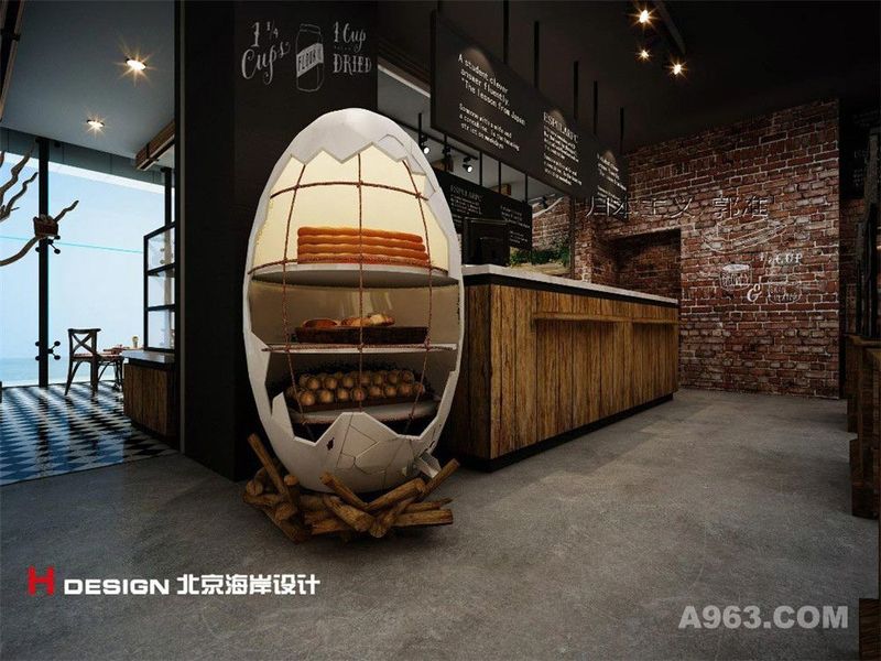 拉那巴米鄞州万达店咖啡馆设计室内设计案例—北京海岸出品—效果展示5