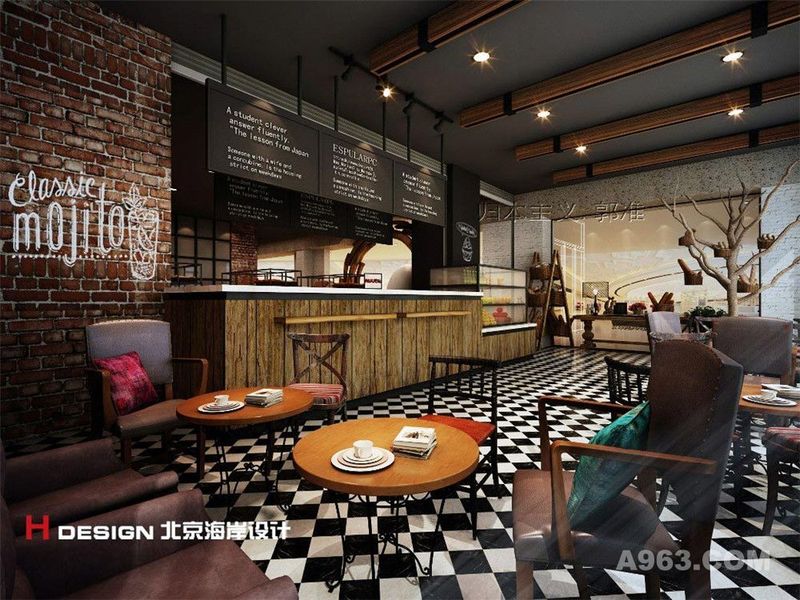 拉那巴米鄞州万达店咖啡馆设计室内设计案例—北京海岸出品—效果展示6